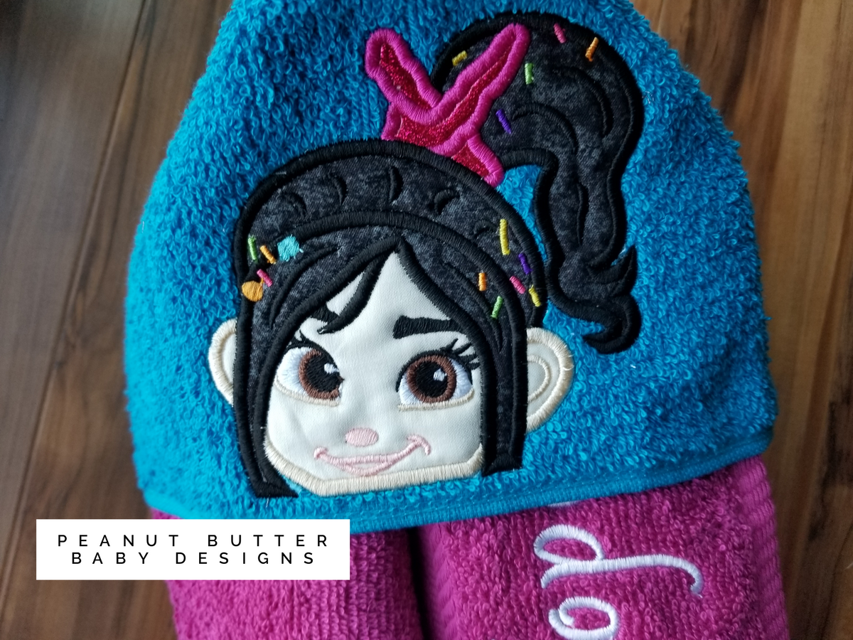 Glitch Girl Hooded Towel