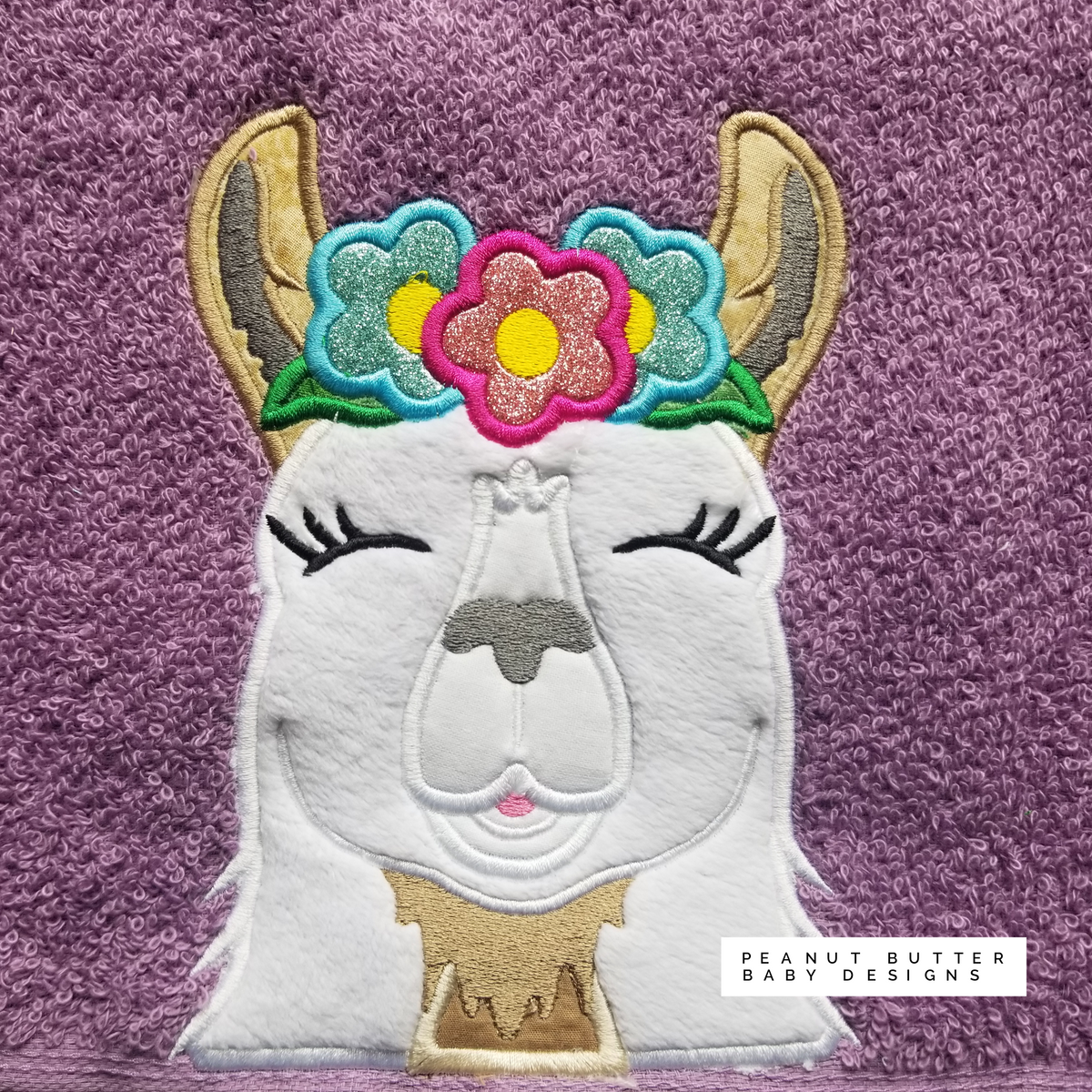 Llama Girl Hooded Towel