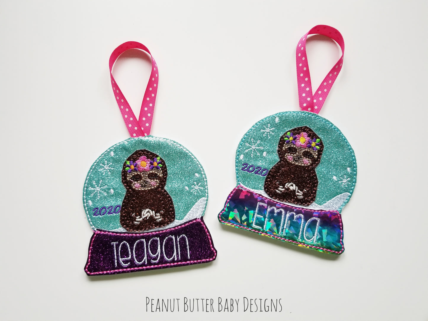 Sloth Globe Ornament