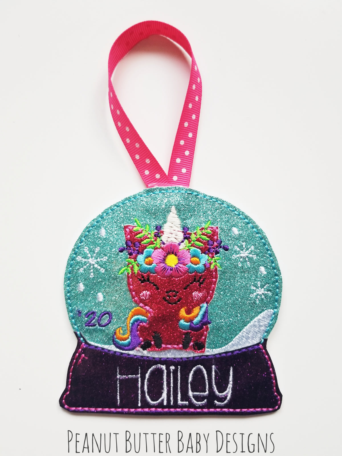 Unicorn Globe Ornament