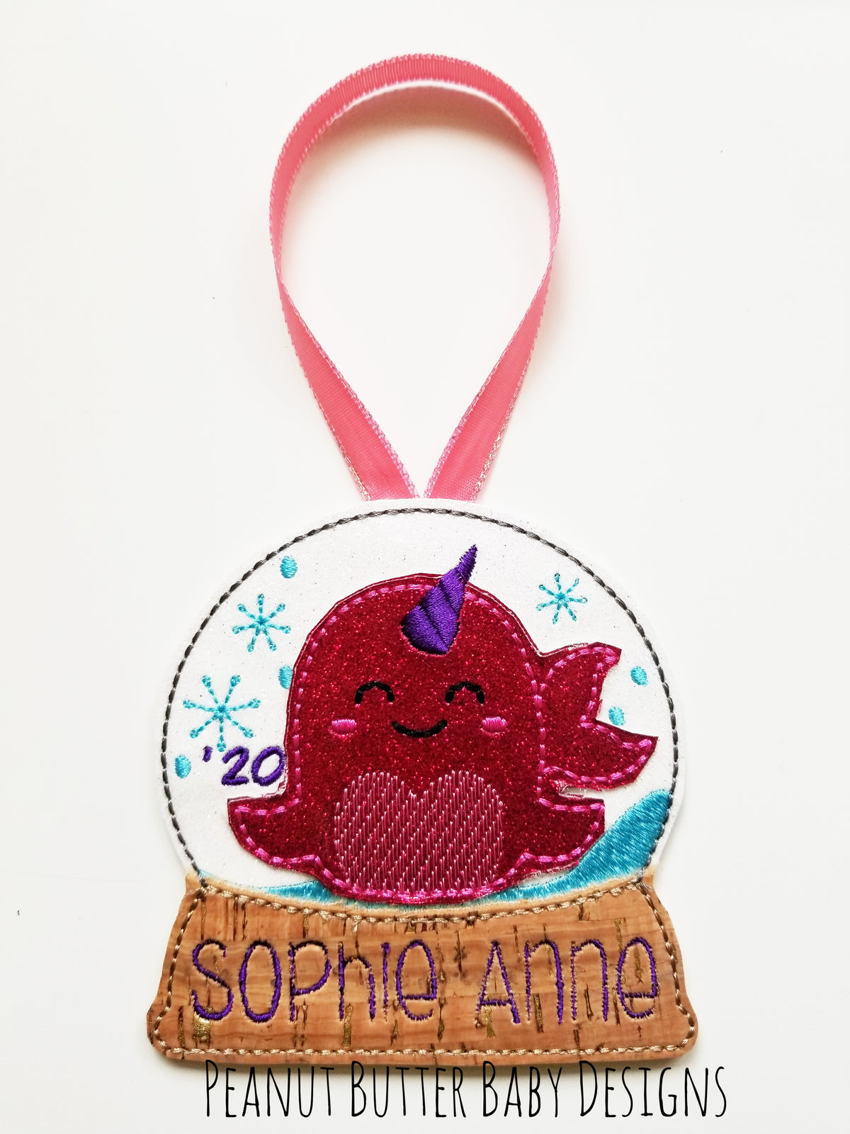Narwhal Globe Ornament