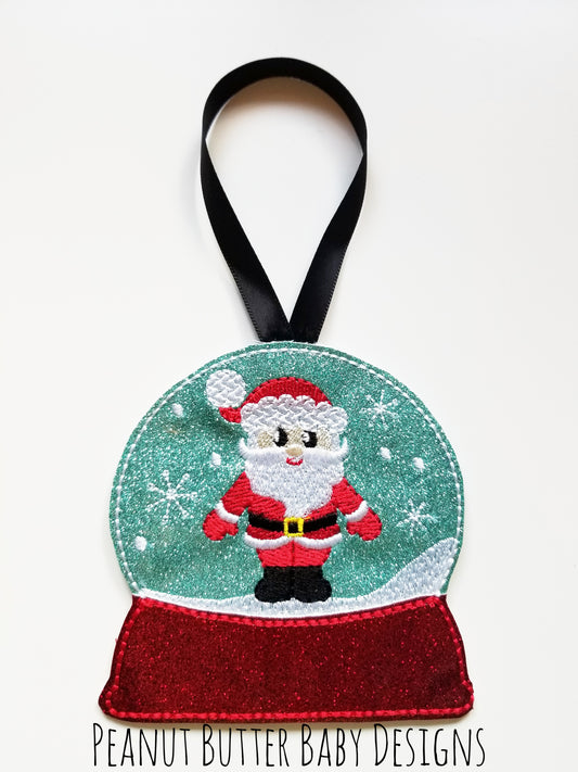 Santa Globe Ornament