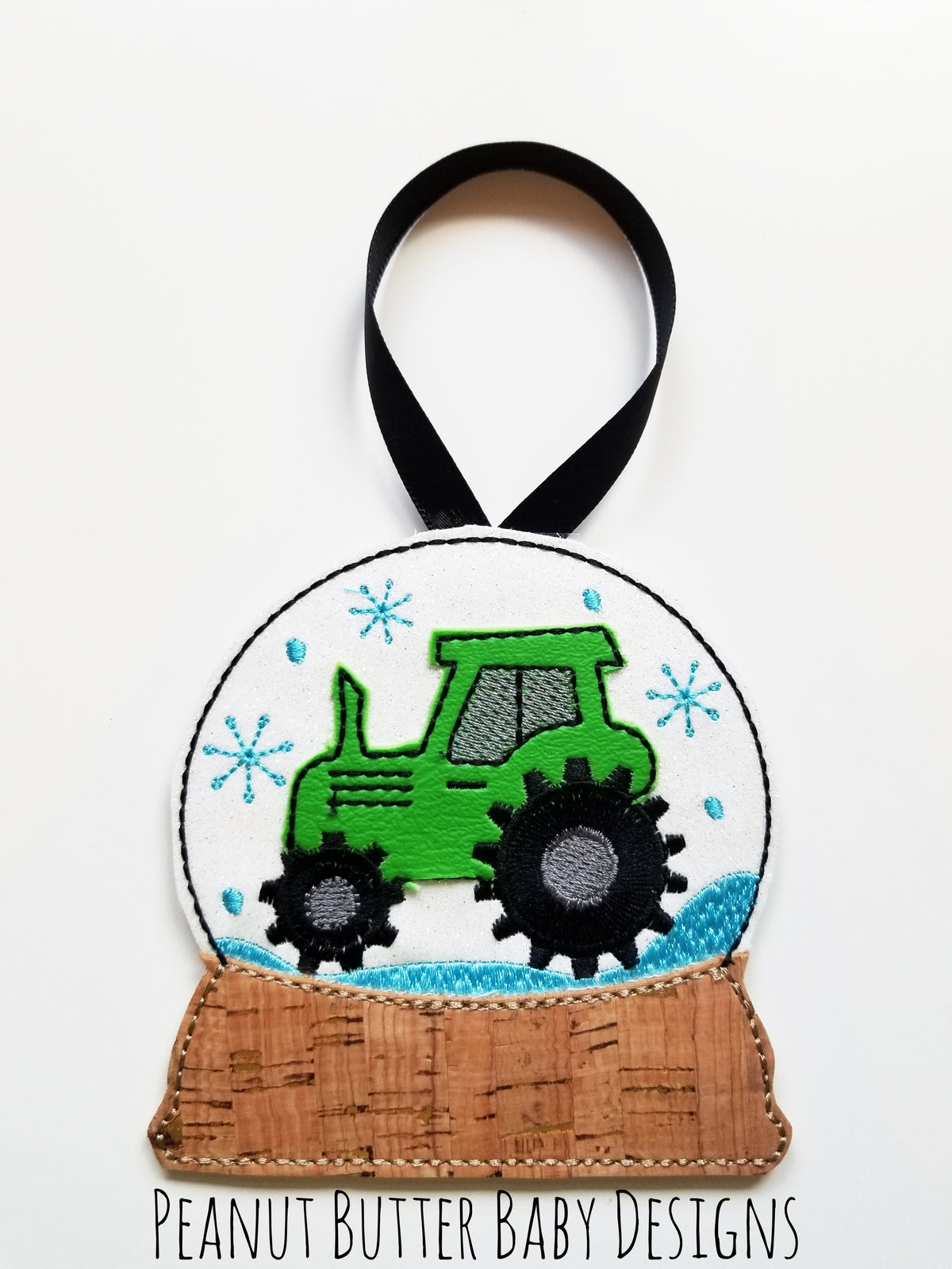 Tractor Globe Ornament