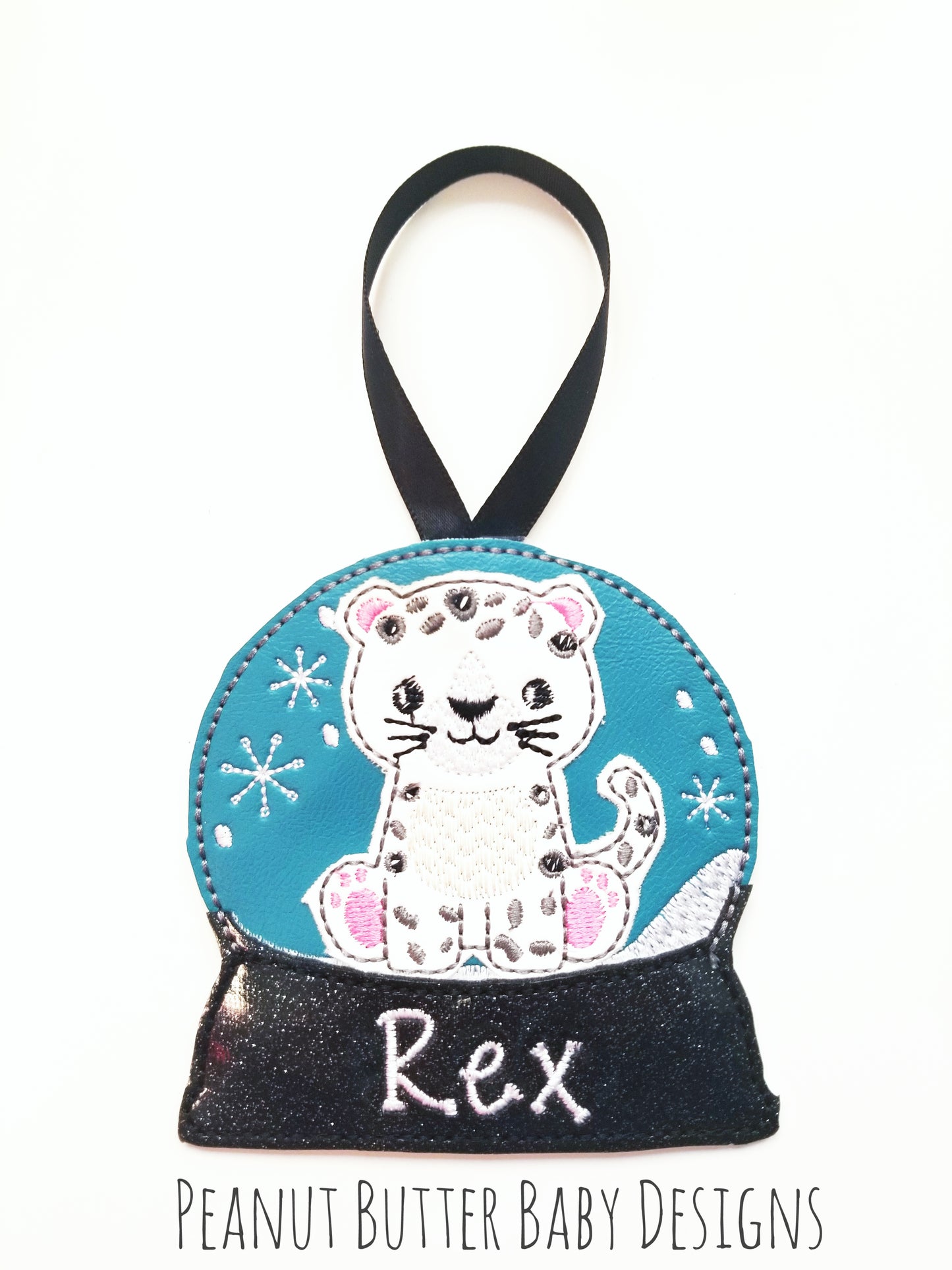 Snow Leopard Globe Ornament