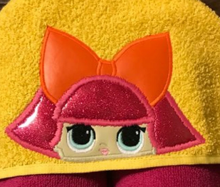 Baby Doll - Big Bow Doll Hooded Towel