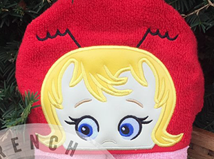 Christmas Girl Hooded Towel