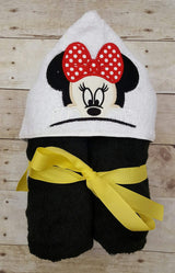 Clubhouse Friends - Red Bow Mouse Ears Hooded Towel