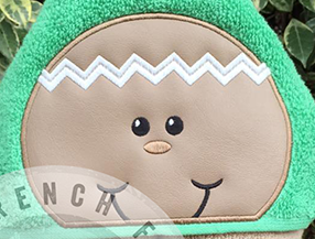 Christmas Gingerbread Boy Hooded Towel
