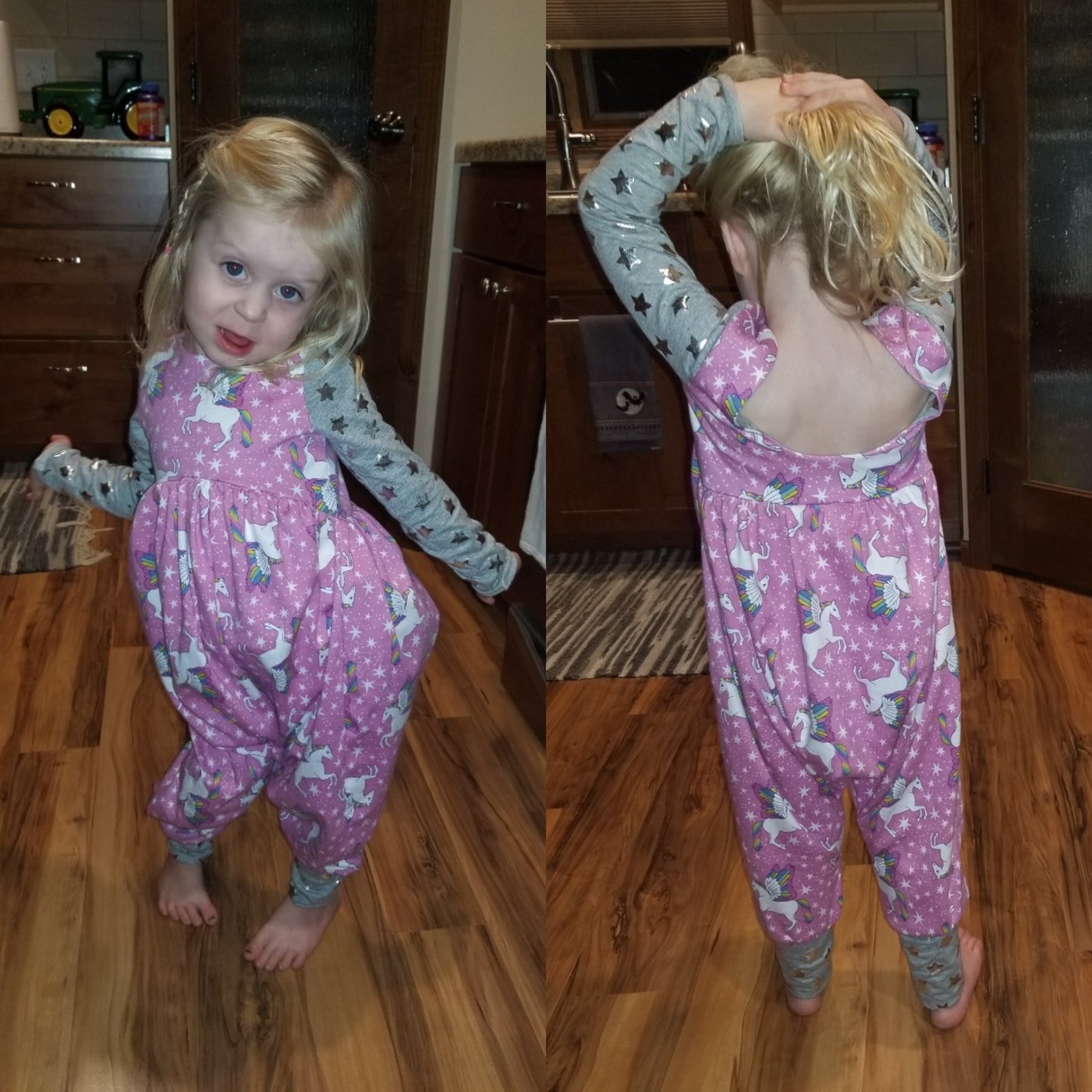 Watercolor Rainbow Hearts Romper