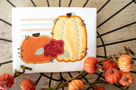 Pumpkins | Fall | Halloween | Embroidery | Kitchen Towel