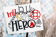 My daddy is my hero | Fireman | Youth | Embroidery