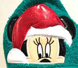 Christmas Mrs. Mouse Hooded Towel