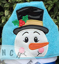 Christmas Snowman Hooded Towel