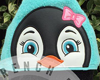 Penguin Girl Hooded Towel