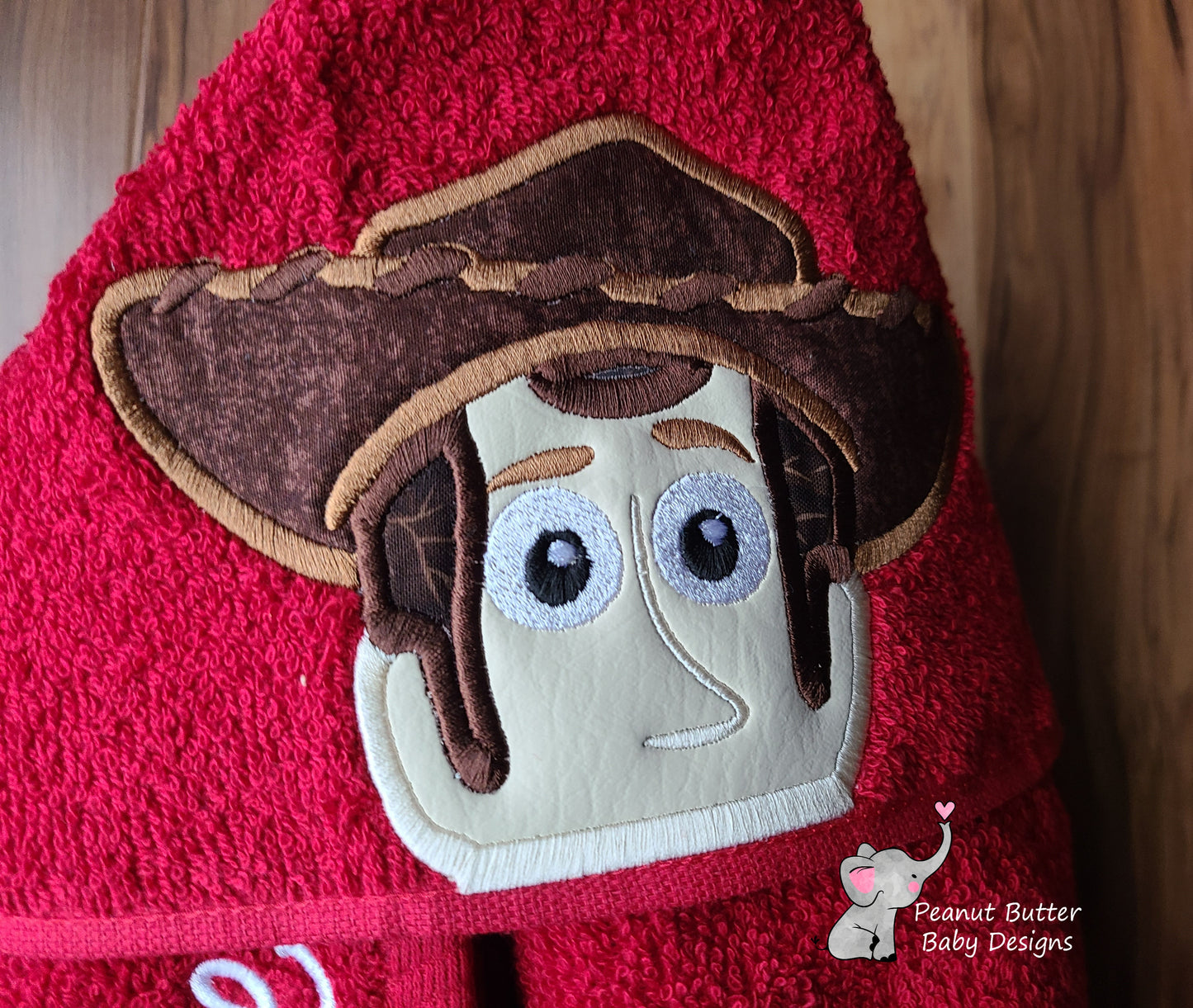 Toy Friends -- Cowboy Woodie Hooded Towel