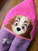 Lady Dog Hooded Towel