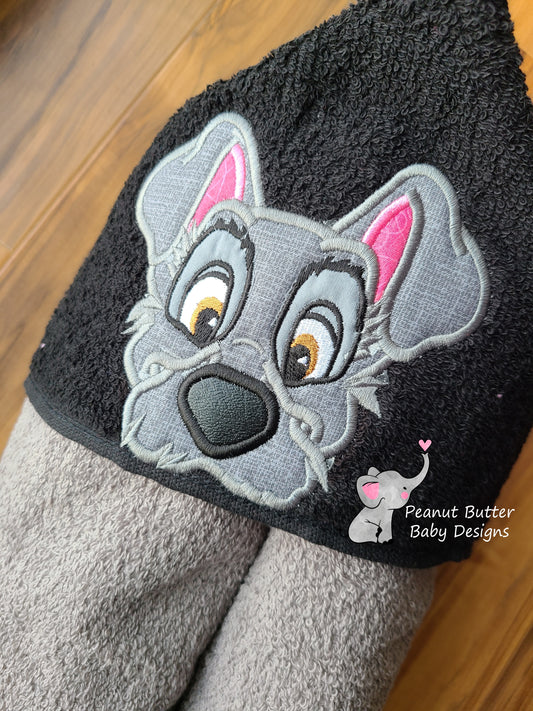 Tramp Dog Hooded Towel