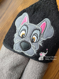 Tramp Dog Hooded Towel
