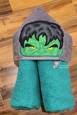 Green Hero Hooded Towel