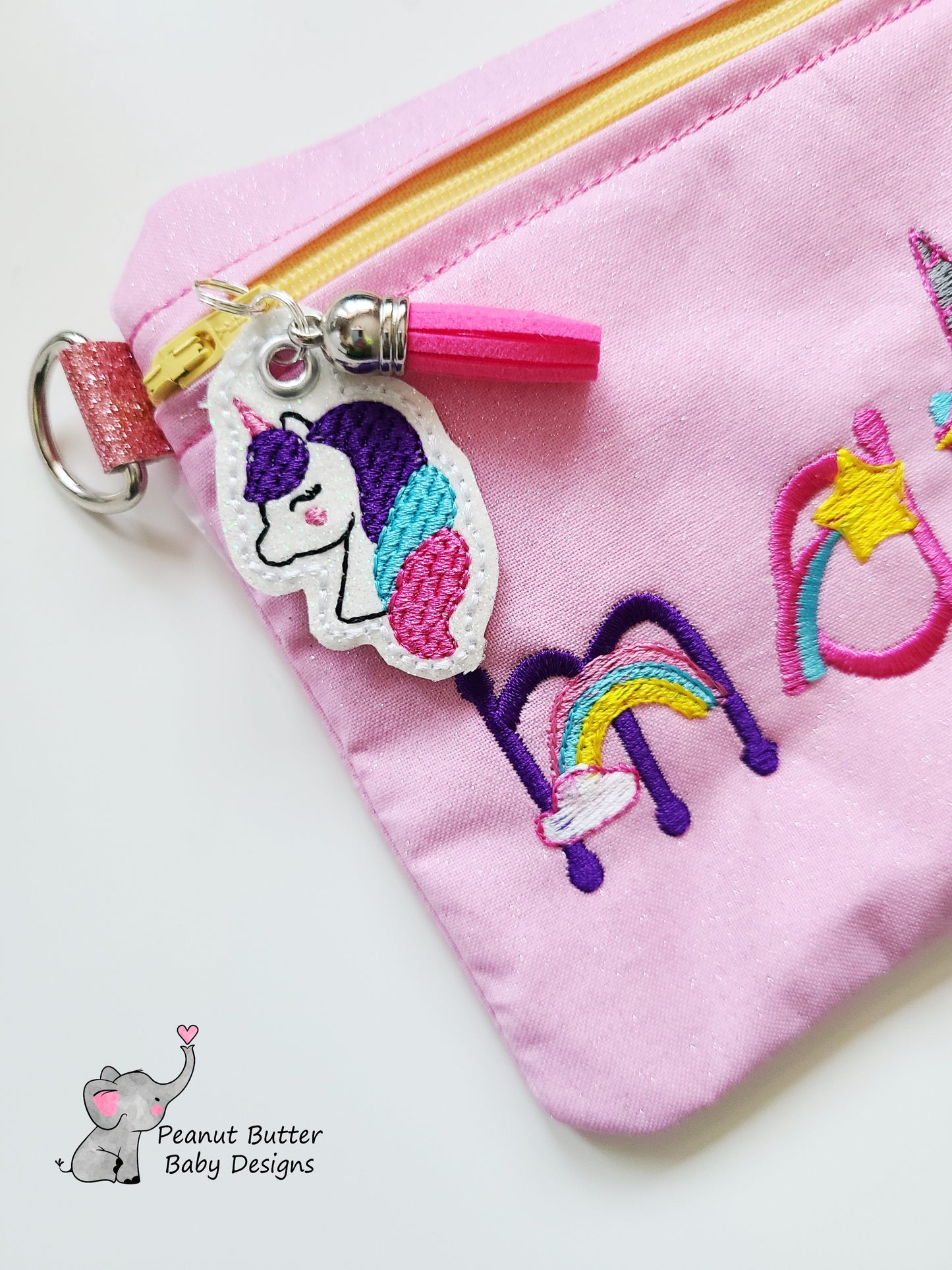 Unicorn Font Zipper Pouch