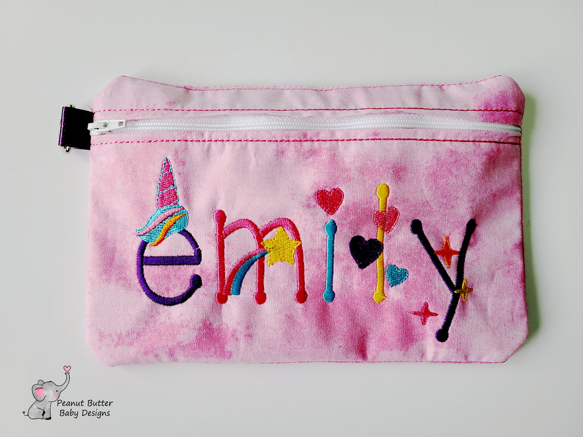 Custom Name Zipper Pouch