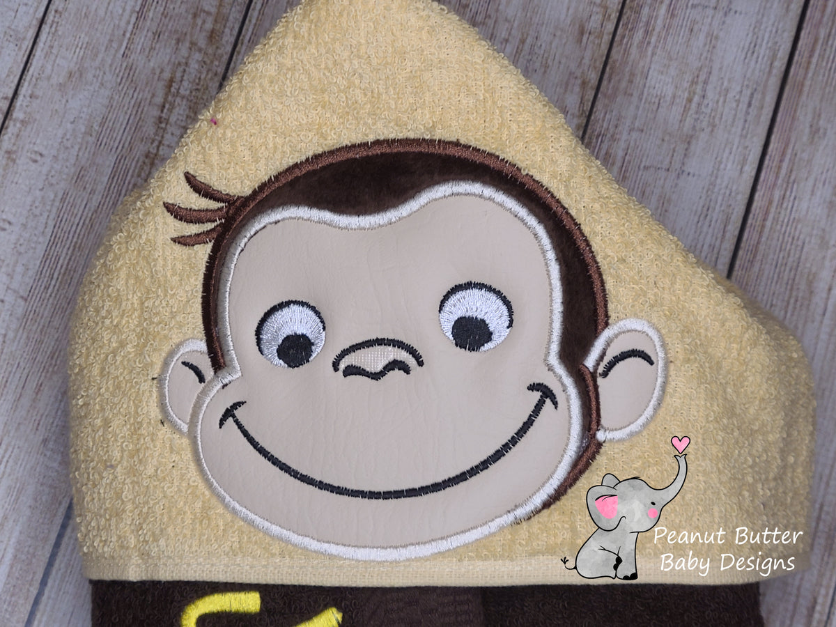 Curious Monkey Hooded Towel