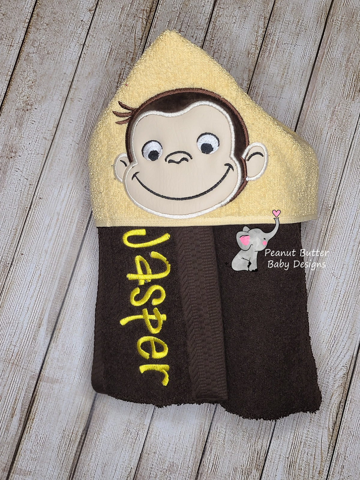 Curious Monkey Hooded Towel