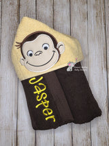 Curious Monkey Hooded Towel