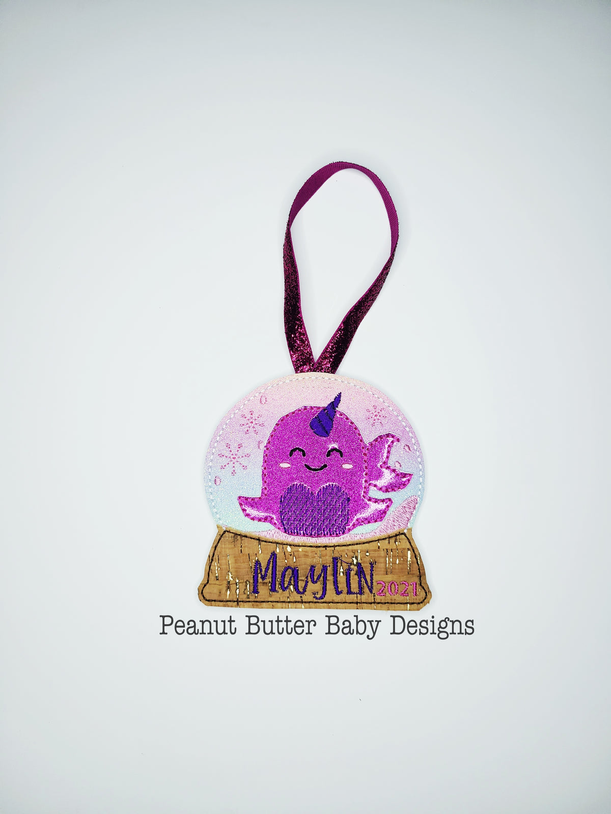 Narwhal Globe Ornament