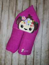 Floral Monkey Hooded Towel