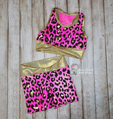Pink & Gold Cheetah Print Athleticwear