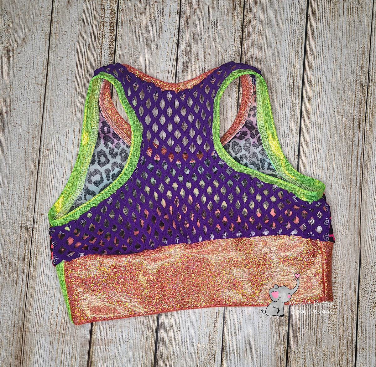 Rainbow Cheetah, Mesh Back Athleticwear