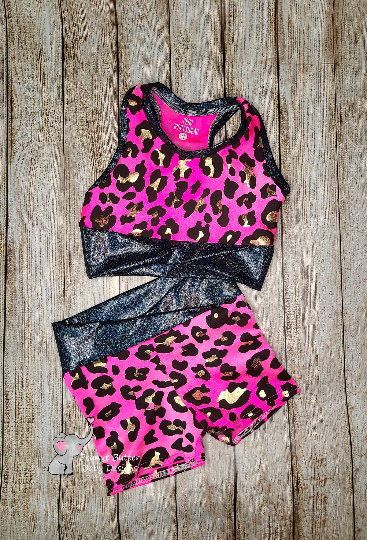 Pink & Black Cheetah Print Athleticwear