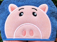Toy Friends -- Piggy Bank Hooded Towel