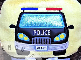 Police Car Hooded Towel