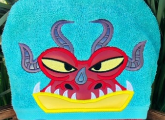 Dragon Friends - Red Dragon Hooded Towel
