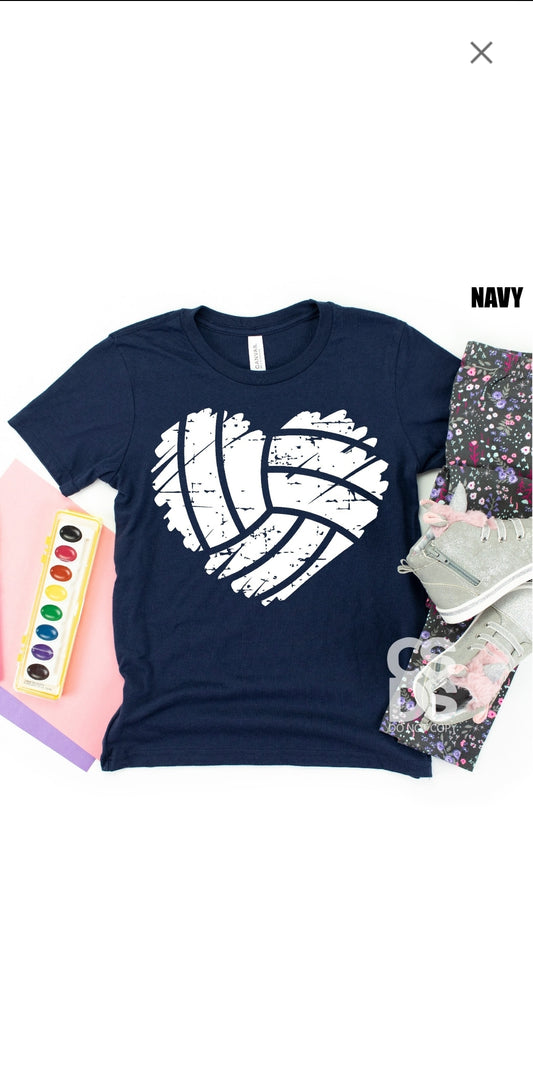 Volleyball Heart  | Youth Screen Print