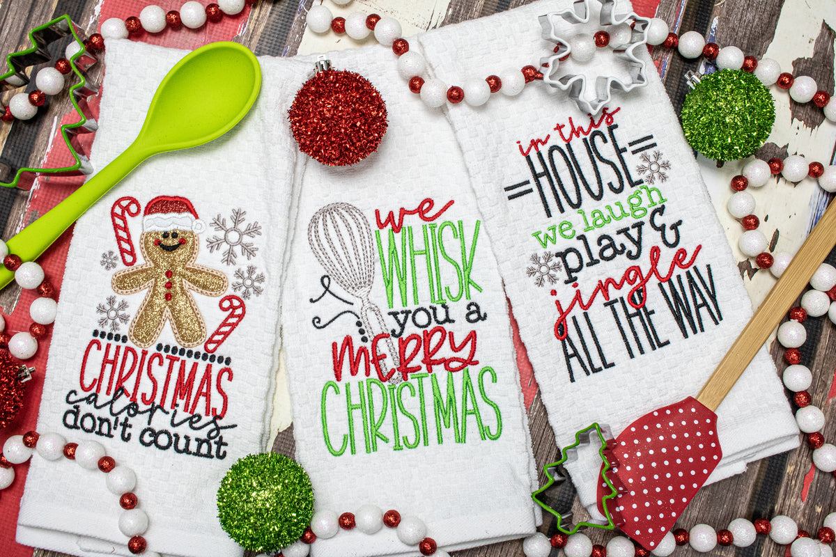 We wisk you a Merry Christmas | Kitchen Towels | Christmas
