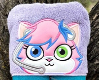 TV Tuber Kitty Hooded Towel