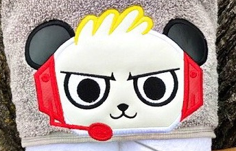 TV Tuber Panda Hooded Towel