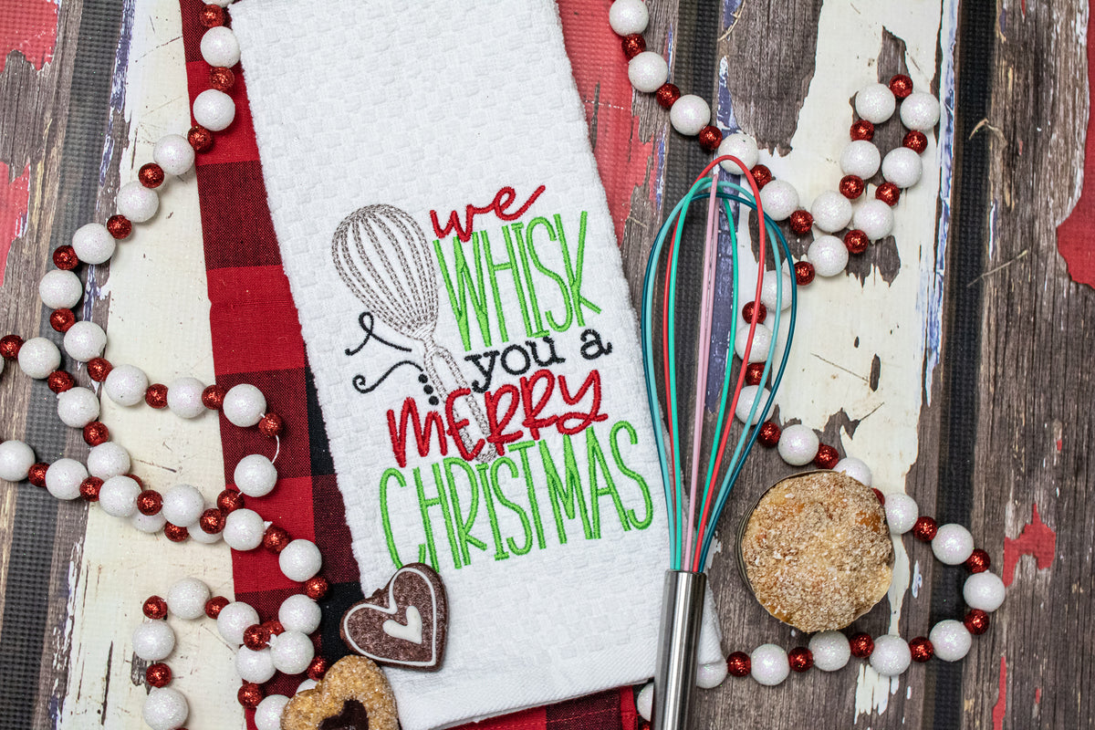 We wisk you a Merry Christmas | Kitchen Towels | Christmas