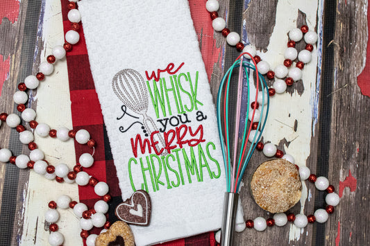 We wisk you a Merry Christmas | Kitchen Towels | Christmas