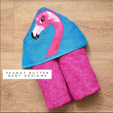 Flamingo Hooded Towel