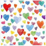 Watercolor Rainbow Hearts Romper