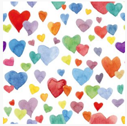 Watercolor Rainbow Hearts Bummies