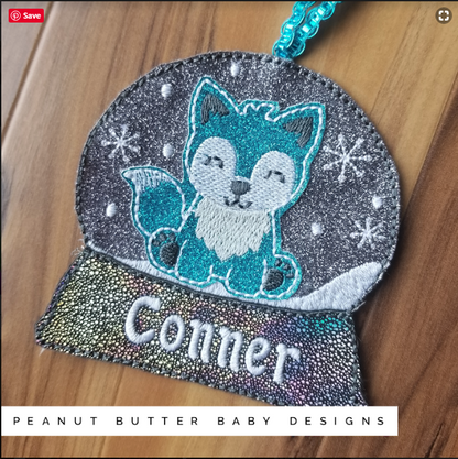 Wolf Globe Ornament