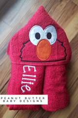 Street Friends-Red Monster Hooded Towel