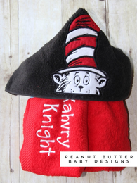 Mischievous Cat Hooded Towel