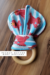 Wooden Teether - Red Monster