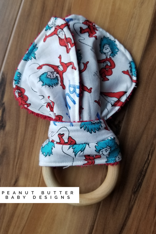 Wooden Teether - Thing 1 Thing 2
